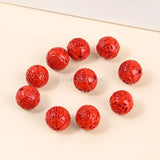 120Pcs Red Cinnabar Dragon Beads Jewelry Making Diy Bracelet Finding
