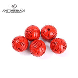 120Pcs Red Cinnabar Dragon Beads Jewelry Making Diy Bracelet Finding