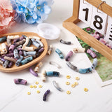 120Pcs Opaque Curved Tube Acrylic Beads DIY Bracelet Kit