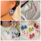 120Pcs Acrylic Bead Frames Flower Charms for DIY Jewelry Making