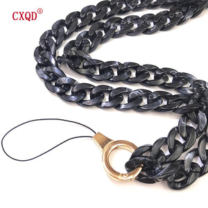 Colorful Acrylic Phone Cord Lanyard for Mobile Phone Chain Accessories