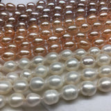 Orange Purple Freshwater Pearl Necklace 7-8mm
