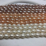 Orange Purple Freshwater Pearl Necklace 7-8mm
