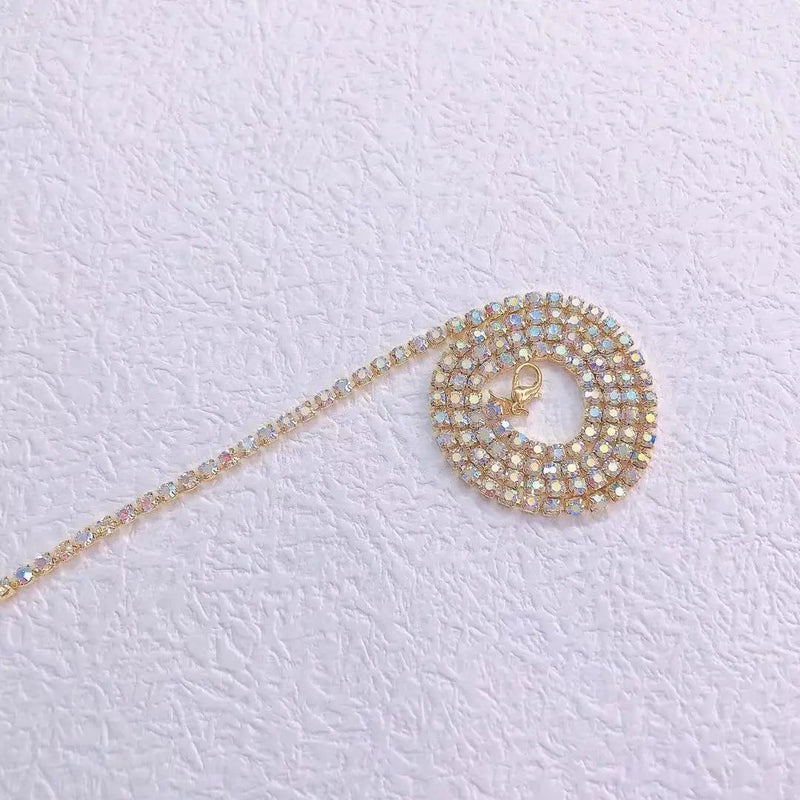 120cm Rhinestone Tassel Hair Chain Jewelry Women's Crystal Extension
