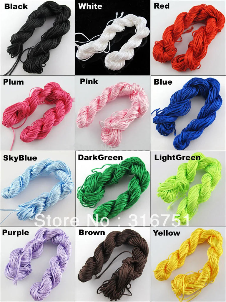 120m High Mix Beading Cord Rope Nylon 1.5mm String Rope for Jewelry Making