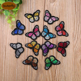120pcs 12colors Butterfly Iron On Clothing Applique Patch Embroidery