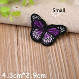 120pcs 12colors Butterfly Iron On Clothing Applique Patch Embroidery