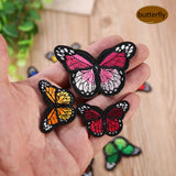 120pcs 12colors Butterfly Iron On Clothing Applique Patch Embroidery
