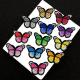 120pcs 12colors Butterfly Iron On Clothing Applique Patch Embroidery