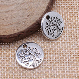 120pcs Tree Pendant Charms for Jewelry Making