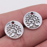 120pcs Tree Pendant Charms for Jewelry Making