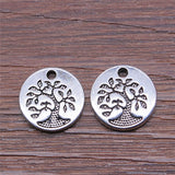 120pcs Tree Pendant Charms for Jewelry Making