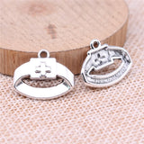 120pcs Nurse Cap Charms Antique Silver Pendant Jewelry Accessories