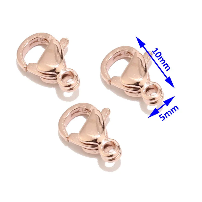 120pcs 18K Plated Stainless Steel Lobster Clasp Findings