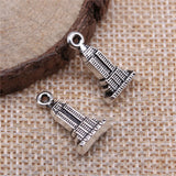 120pcs 18x10mm Skyscraper Charm DIY Jewelry Findings