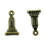 120pcs 18x10mm Skyscraper Charm DIY Jewelry Findings