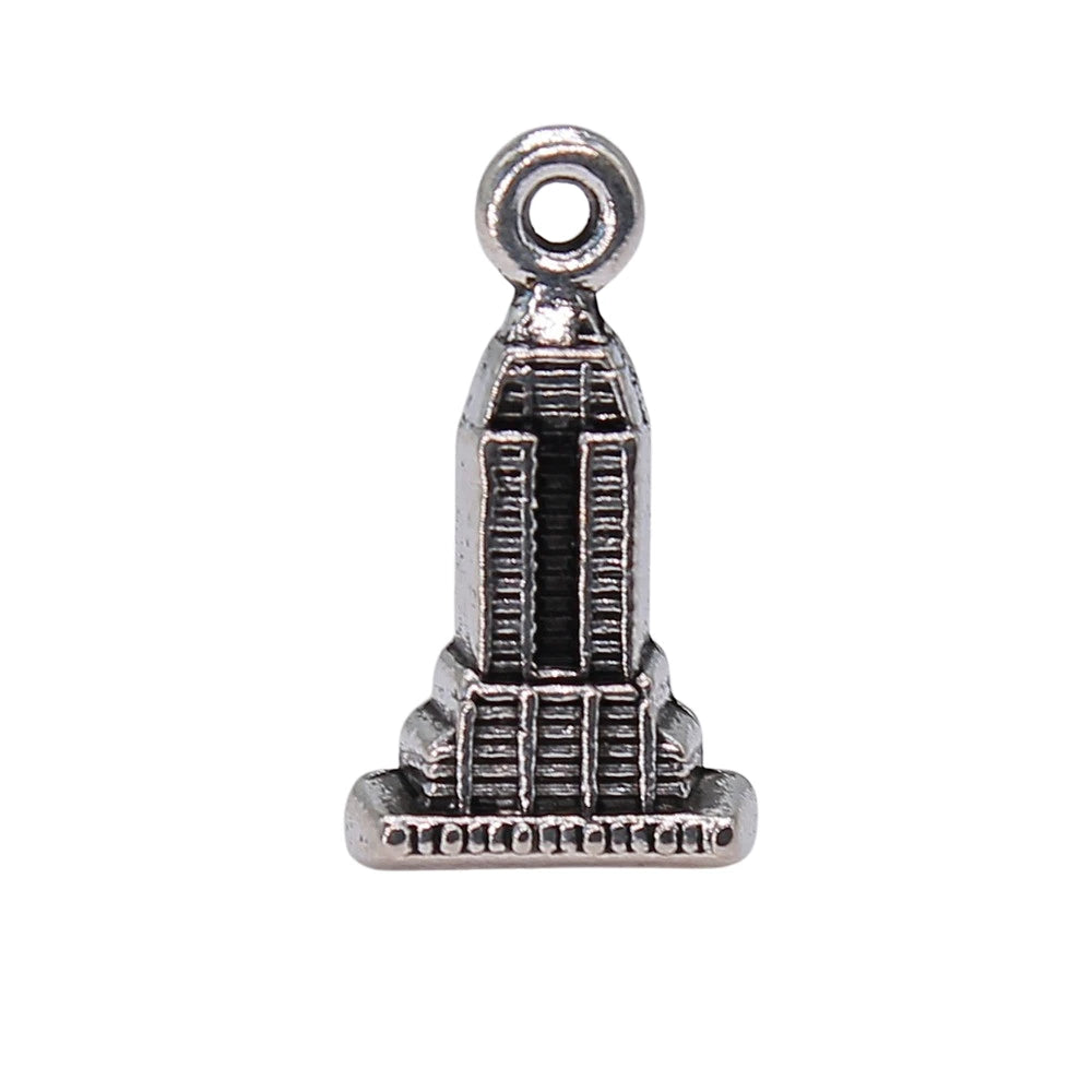 120pcs 18x10mm Skyscraper Charm DIY Jewelry Findings