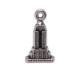 120pcs 18x10mm Skyscraper Charm DIY Jewelry Findings