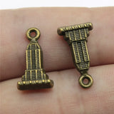 120pcs 18x10mm Skyscraper Charm DIY Jewelry Findings