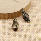 120pcs Hand Buddha Head Charm Jewelry Making DIY Findings Silver Bronze