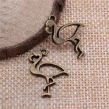 120pcs 20x24mm Flamingo Charm Jewelry Making Antique Silver Bronze