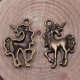 120pcs 23x15mm Horse Unicorn Pendants DIY Jewelry Making Findings
