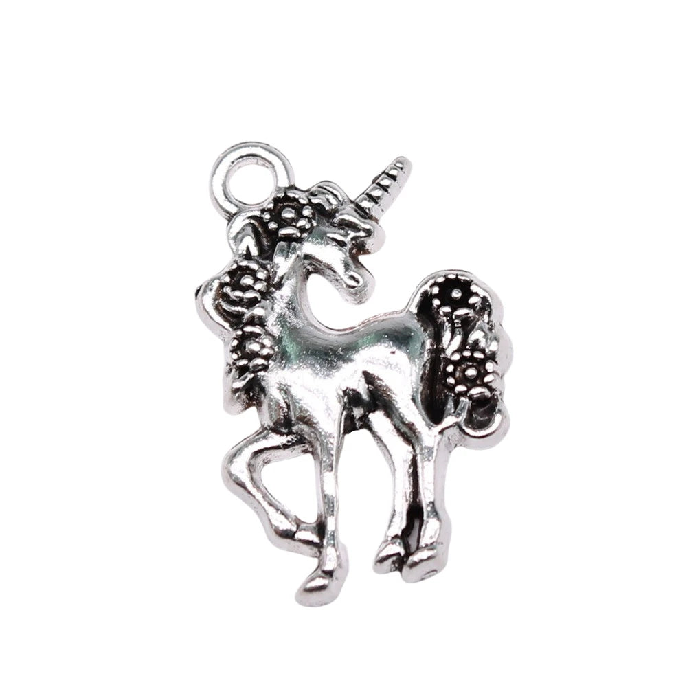 120pcs 23x15mm Horse Unicorn Pendants DIY Jewelry Making Findings