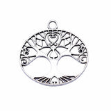 120pcs Antique Silver Tree Of Life Charms for Jewelry Making DIY Findings