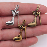 120pcs High Heels Shoe Pendant Charm