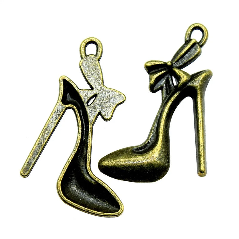 120pcs High Heels Shoe Pendant Charm