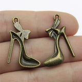 120pcs High Heels Shoe Pendant Charm