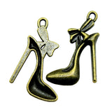 120pcs High Heels Shoe Pendant Charm