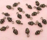 120pcs Antique Bronze Pine Cone Charms Pendant 14x6mm