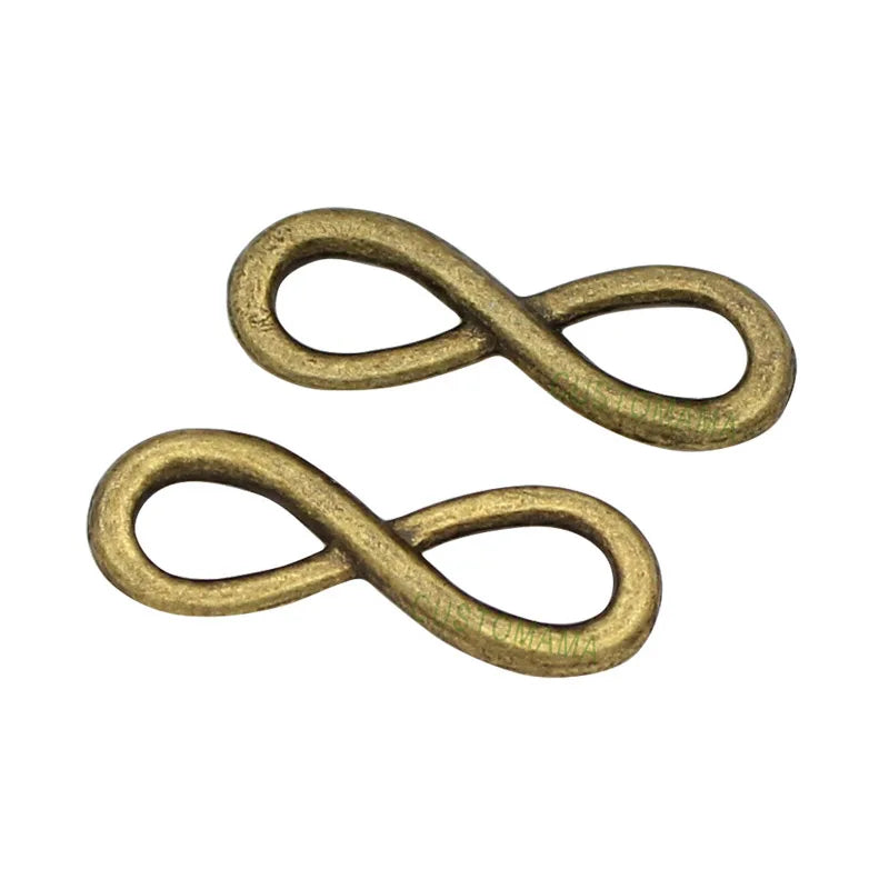 120pcs Antique Bronze Infinity Charms Pendant