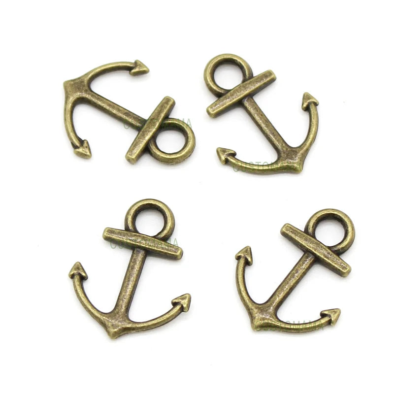 120pcs Antique Bronze Sailing Nautical Charms 19x15mm