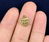 120pcs Antique Bronze Heart Charms Pendant 12x11mm
