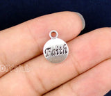 120pcs Tibetan Silver Faith Charms Pendant 15x12mm