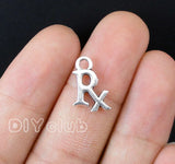 120pcs Tibetan Silver RX Charms Pendants 15x10mm