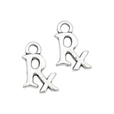 120pcs Antique Tibetan Silver RX Charms Pendants 15x10mm