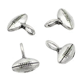 120pcs Tibetan Silver Tiny Football Charms Pendant