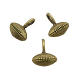 120pcs Tibetan Silver Tiny Football Charms Pendant