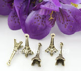 120pcs Eiffel Tower Charms Antique Bronze Pendant Findings