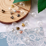 Brass Bead Cap Pendant Bails with Glass Globe Beads Mixed