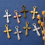 Alloy Cross Pendants 120pcs/Box 6 Colors 20pcs/Color