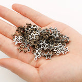 120pcs Star Charms DIY Pendants Metal Vintage Jewelry Accessories