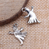 120pcs Boo! Halloween Ghost Charms for DIY Jewelry Making