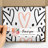 120 Flower Sticker Thank You Small Business Decoration