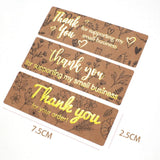 120pcs Flower Thank You For Your Order Foil Sticker Sealed Label