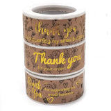 120pcs Flower Thank You For Your Order Foil Sticker Sealed Label
