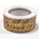 120pcs Flower Thank You For Your Order Foil Sticker Sealed Label